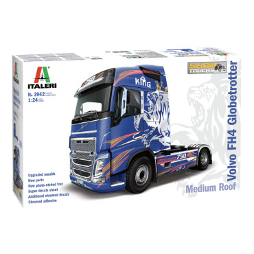 KIT PARA MONTAR ITALERI CAMINHÃO VOLVO FH4 GLOBETROTTER MEDIUM ROOF 1/24 ITA 3942 3942S